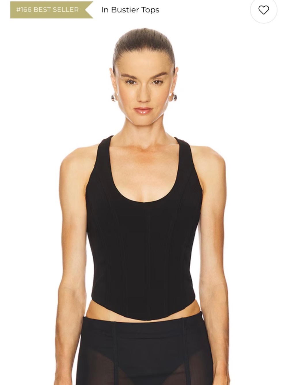 Camila Coelho- Graciela Black Bustier Top